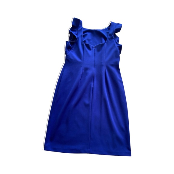 Calvin Klein Blue Sleeveless Sheath Midi Dress Size 12 Stretchy - Picture 1 of 3